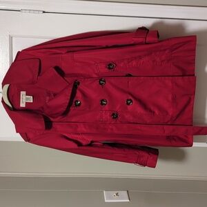 Ladies red all weather coat
